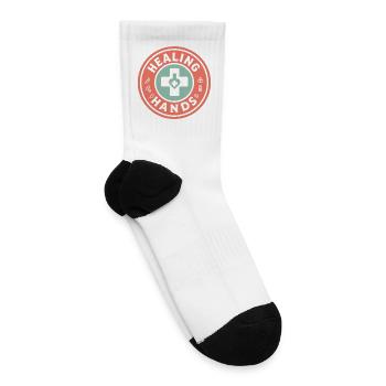 Healing Hands Emblem - Tennis Socks - white - Right