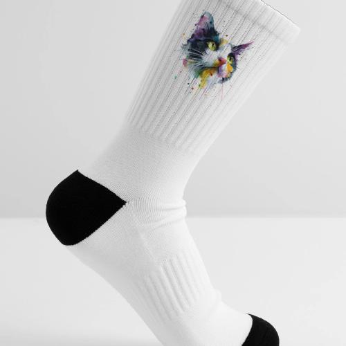 Cat: Painted Purr Expression - Tennis Socks