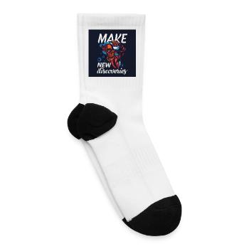 Make New Discoveries Skull Dive - Tennis Socks - white - Right