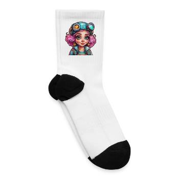 Steampunk Scout Girl - Tennis Socks - white - Right