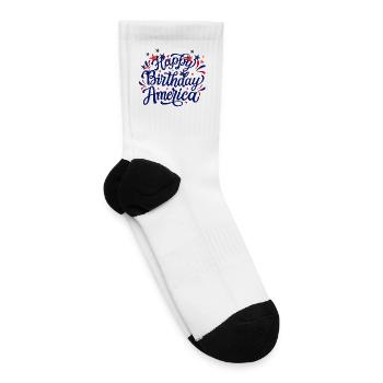 Happy Birthday America - Tennis Socks - white - Right