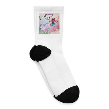 Pastel Fairy and Mushrooms - Tennis Socks - white - Right