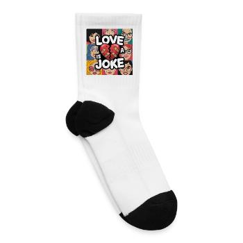 Love Is a Joke Valentine Design - Tennis Socks - white - Right