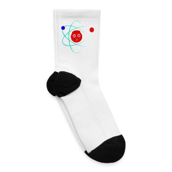 Red Orb Atom Mascot - Tennis Socks - white - Right