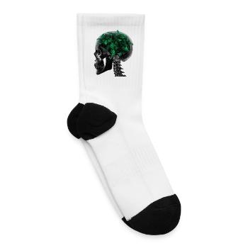 Cash-Filled Skull - Tennis Socks - white - Right