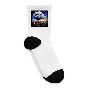 5 Records Psychedelic Cloud Logo Est. 2017 - Tennis Socks - white - Right