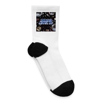 2026 Level Up Neon Glow - Tennis Socks - white - Right