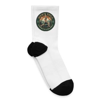Men's Yoga: Strength & Balance - Tennis Socks - white - Right