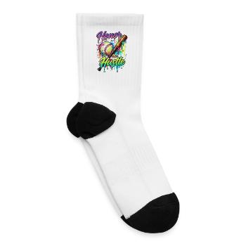 Honor the Hustle Baseball Art - Tennis Socks - white - Right