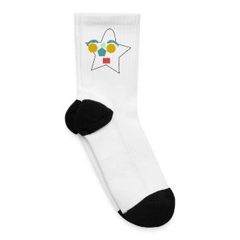 He is so much worried, But He doesn't say it! - Tennis Socks - white - Right