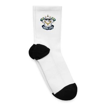 Boss Cat Thug Life Unicorn - Tennis Socks - white - Right