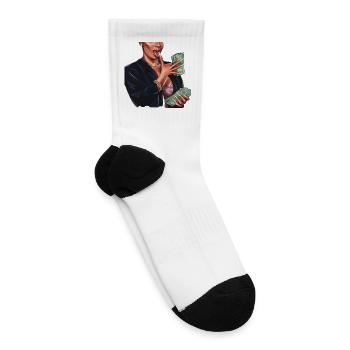 Luxe Cash Queen Illustration - Tennis Socks - white - Right