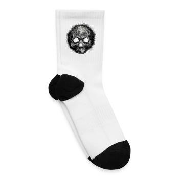 Skull Halo Radiating Lines - Tennis Socks - white - Right