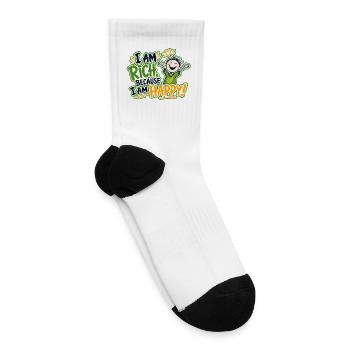 Rich and Happy Cartoon Cheer - Tennis Socks - white - Right