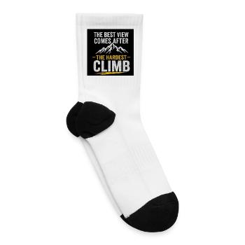 The Best View Comes After The Hardest Climb T-Shir - Tennis Socks - white - Right