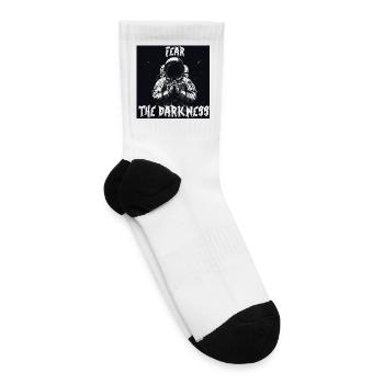 Astronaut Prayer in The Dark - Tennis Socks - white - Right