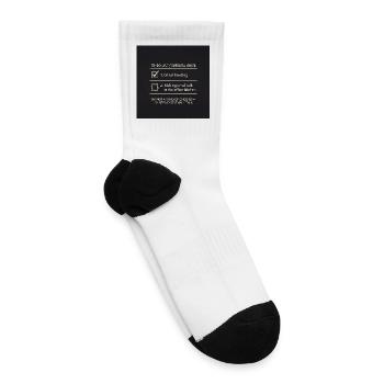 Small Talk Is Scarier Than Ghosts - Tennis Socks - white - Right