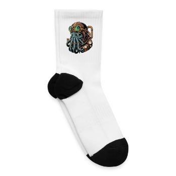 Steampunk Octopus Goggles - Tennis Socks - white - Right