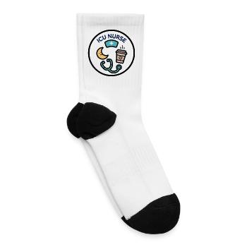 ICU Nurse Moon Coffee Stethoscope - Tennis Socks - white - Right