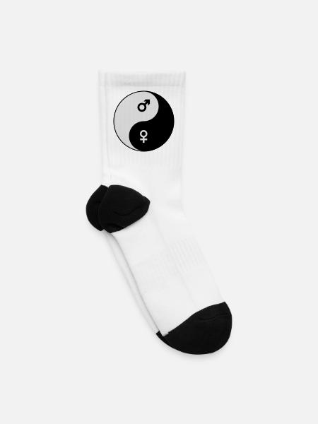 Yin Yang - Tennis Socks - white