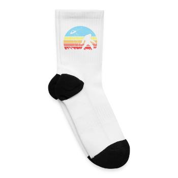 Bigfoot UFO Sunset - Tennis Socks - white - Right