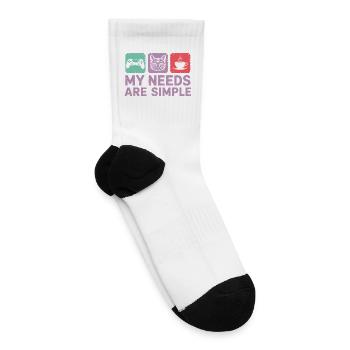 My Needs Are Simple Icons - Tennis Socks - white - Right