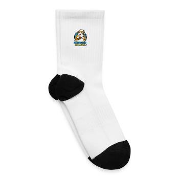 Rockstar Failure Cat – Guitar Portrait - Tennis Socks - white - Right