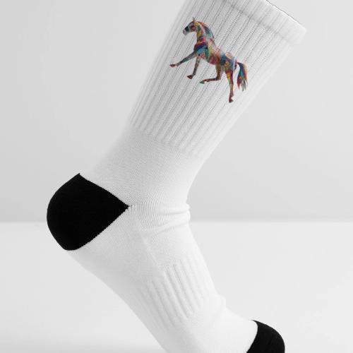 Colorful Abstract Horse Art Design - Tennis Socks