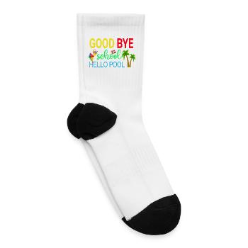 good bye school hello summer new design - Tennis Socks - white - Right