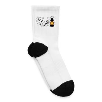 Be the Light Lantern Script - Tennis Socks - white - Right