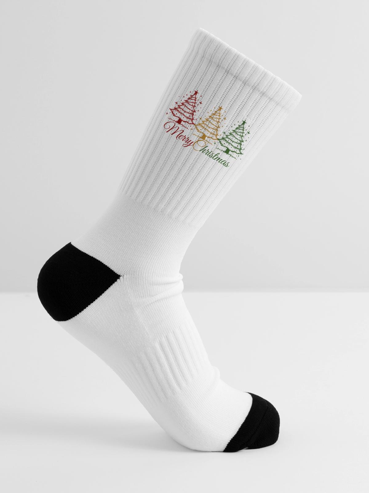 Christmas - Tennis Socks - white - Right