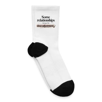 Dose Adjustment for Relationships - Tennis Socks - white - Right