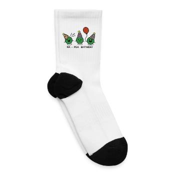 Funny Ha-Pea Birthday Cute Green Peas Pun - Tennis Socks - white - Right