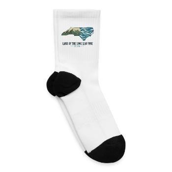Land of the Long Leaf Pine Emblem - Tennis Socks - white - Right