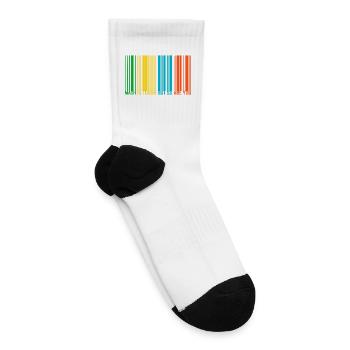 Color Barcode Math Is Tough But So Are You - Tennis Socks - white - Right