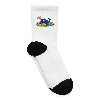 Save the Whales Ocean Conservation Design - Tennis Socks - white - Right