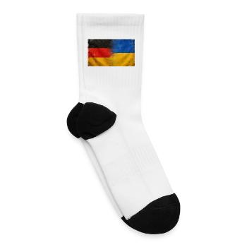 National Pride Germany Ukraine Origin - Tennis Socks - white - Right
