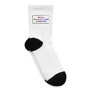 Music Speaks the Words We Fear - Tennis Socks - white - Right