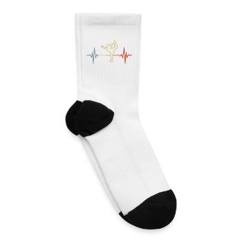Yogini Heartbeat Vintage Look - Tennis Socks - white - Right