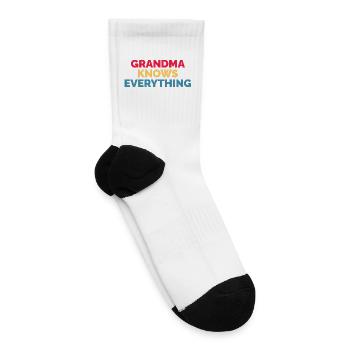 Grandma Knows Everything - Tennis Socks - white - Right