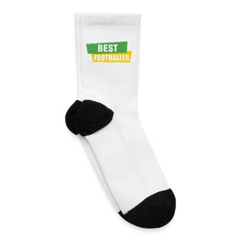Best Footballer Bold Banner - Tennis Socks - white - Right