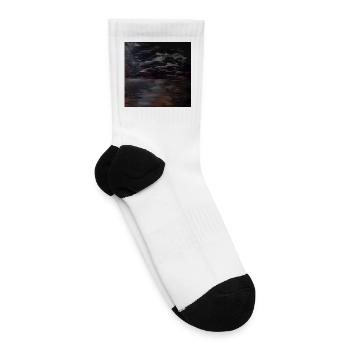 Midnight Wave Echoes - Tennis Socks - white - Right