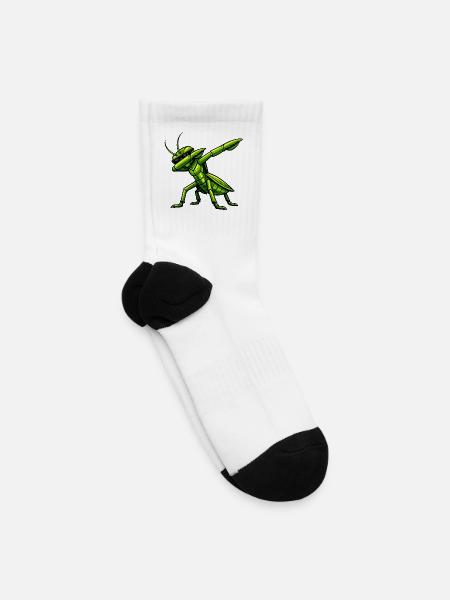 Dabbing Praying Mantis - Tennis Socks - white