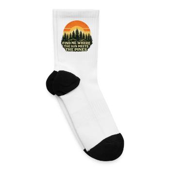 Where the Sun Meets the Pines - Tennis Socks - white - Right