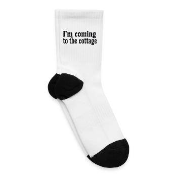 I'm Coming To The Cottage Retreat Design - Tennis Socks - white - Right