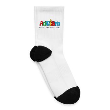 New Design The Autism Awarenes Light Or WhiteShirt - Tennis Socks - white - Right