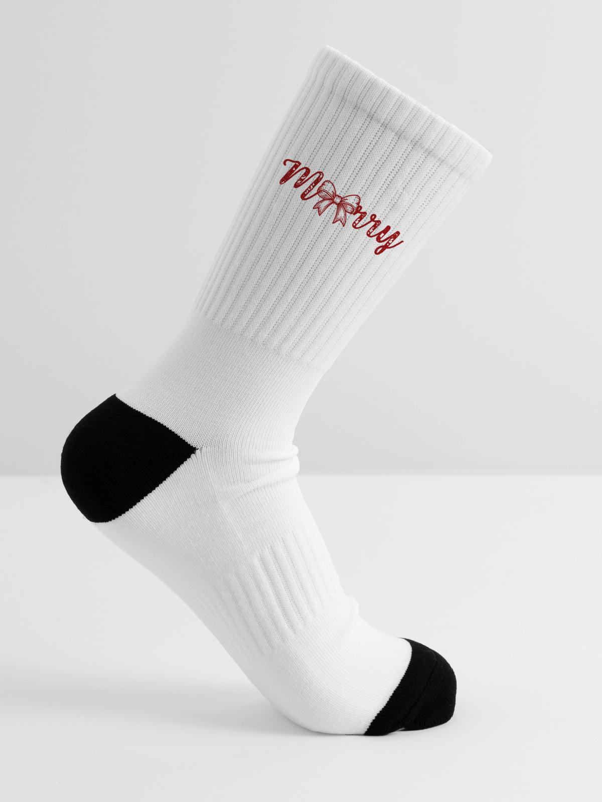 Christmas - Tennis Socks - white - Right