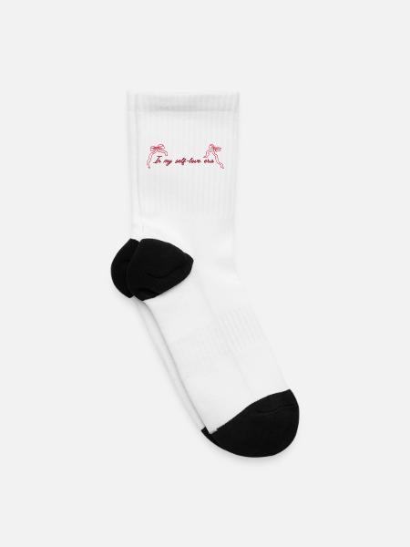 In My Self Love Era 🩷 - Tennis Socks - white