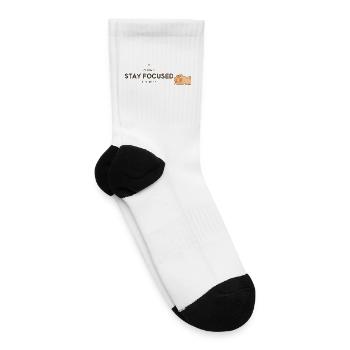 Stay Focused Cat Meme - Tennis Socks - white - Right