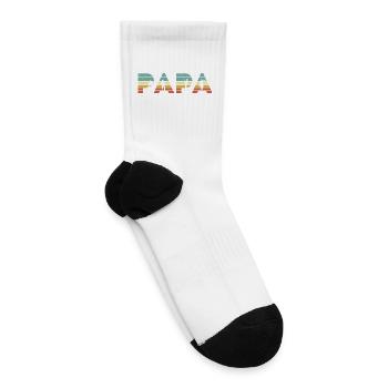 Papa Vintage Fishing Dad Angler Gift - Tennis Socks - white - Right